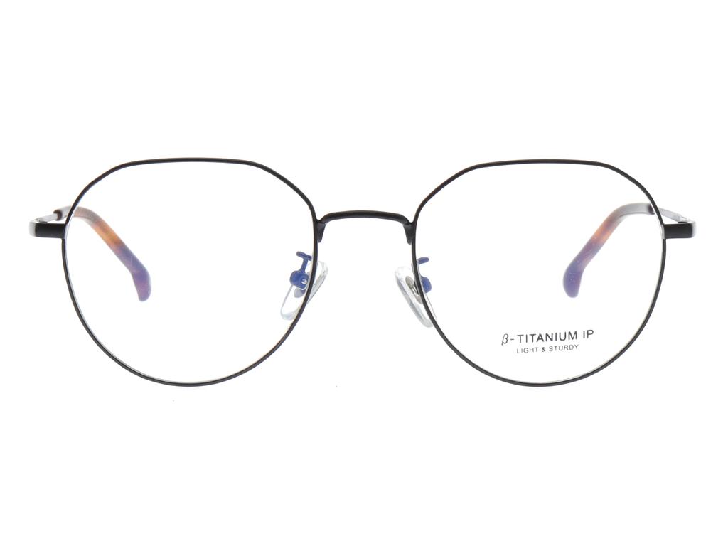 Alloaiweeo [Aloxrounz] Ar8009A C1 Polygon Round Beta Titanium Ip Plated Glasses