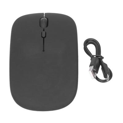 Kabellose Maus Wiederaufladbar Dual-Modus 2.4G Ergonomisch Leise Optisch Computerzubehör(Schwarz )