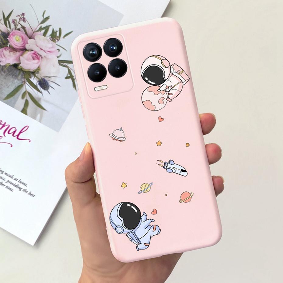 Capa Para Realme 8 Pro / Realme 8 4G Desenho Animado Fofo Cor Doce Silicone Macio Capa Para Realme8 8Pro RMX3085 RMX3081 Capas de Telefone