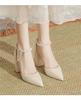 HO Coarse Heel Large Sandals 2026 Summer Gentle Match Skirt High Heels Hollow Non tiring Feet Single Shoes