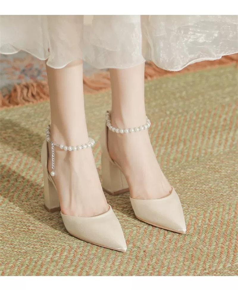 HO Coarse Heel Large Sandals 2026 Summer Gentle Match Skirt High Heels Hollow Non tiring Feet Single Shoes