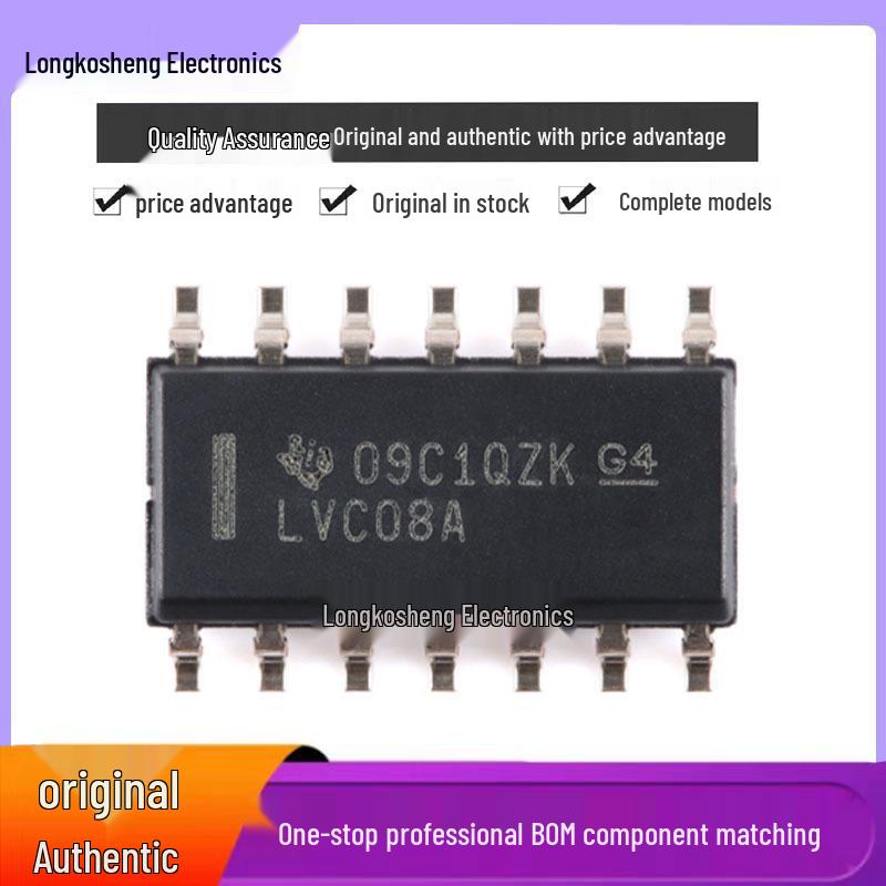 SN74LVC08ADR Quad 2-Eingangs Positives UND Gatter IC, SOP-14 Gehäuse, LVC08A Siebdruck.