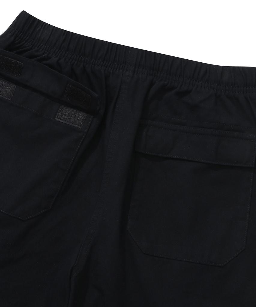 COLUMBIA UNIVERSITY Sl-Label Belted Cargo Cotton Pants Black
