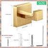 2025 Trend 2 Piece Towel Hooks Robe Hook Coat Hook Gold Heavy Duty Bathrooms Square Hooks Wall Mounted For Bathroom
