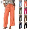 Calças e Capris Casuais Femininos DICFY com Estampa Lisa