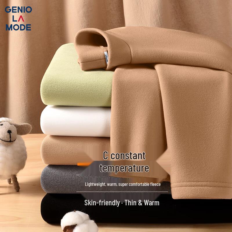 GENIOLAMODE Men s Thermal Mock Neck Long Sleeve Base Layer T-Shirt 3XL