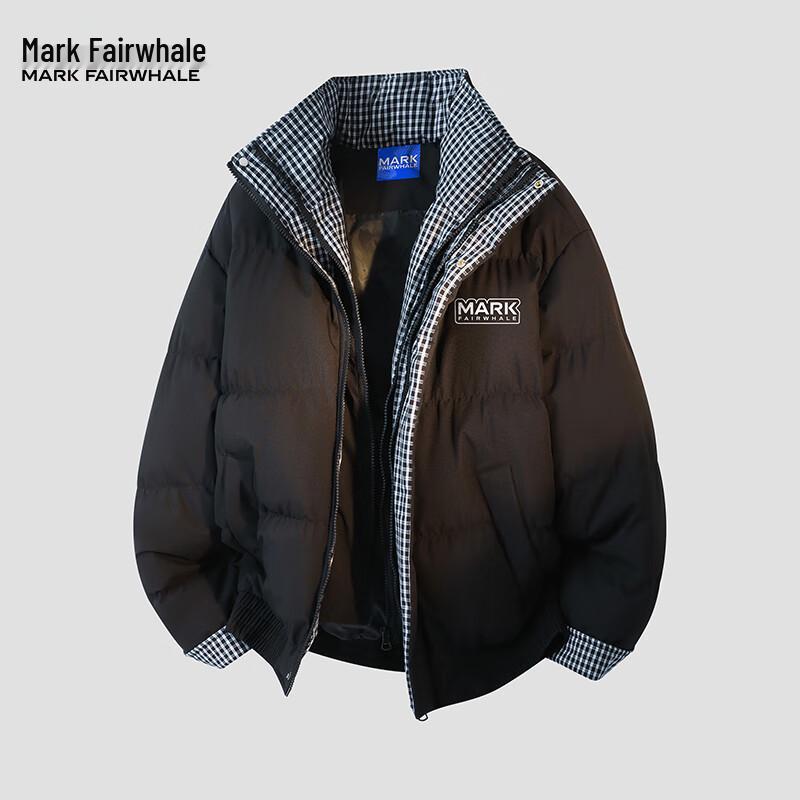 Marc Fair Plaid Faux Two-Piece Warm Padded Jacket for Women