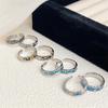 Personalized Color Enamel Drip Glaze Open Couple Ring, High-End Niche Design Pair Ring, Fashionable Simple Retro Ring