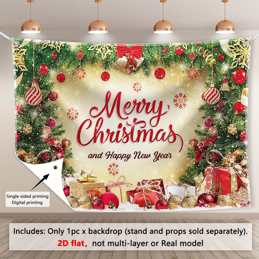 Merry Christmas  Happy New Year Decoration Background Winter Photography Backdrop Decorations For Photo Studio Photo Booth Christams Party