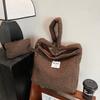 Retro Damen Lammwolle Handtasche Herbst Winter Neu Große Kapazität Plüsch Eine Schultertaschen Lässig Vielseitige Tragetasche Kleine Geldbörse