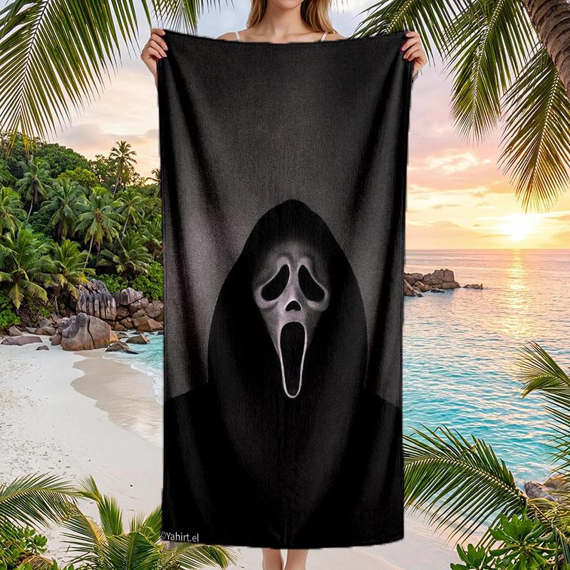Large Beach Towel Quick Dry Absorbent Towel For Beach IndoorScream Ghostface