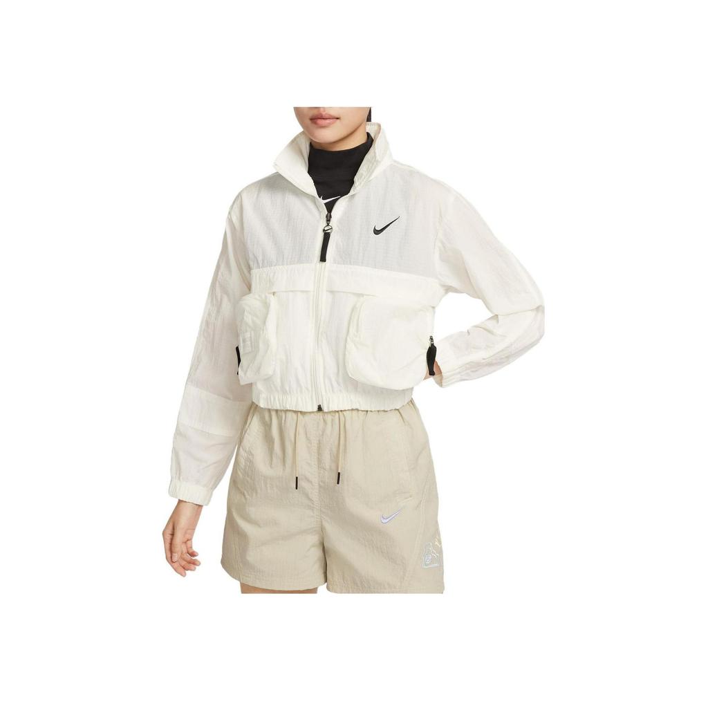Nike Loose-Fit Water-Repellent Cropped Jacket Women Jackets Sail-White DV8035-133
