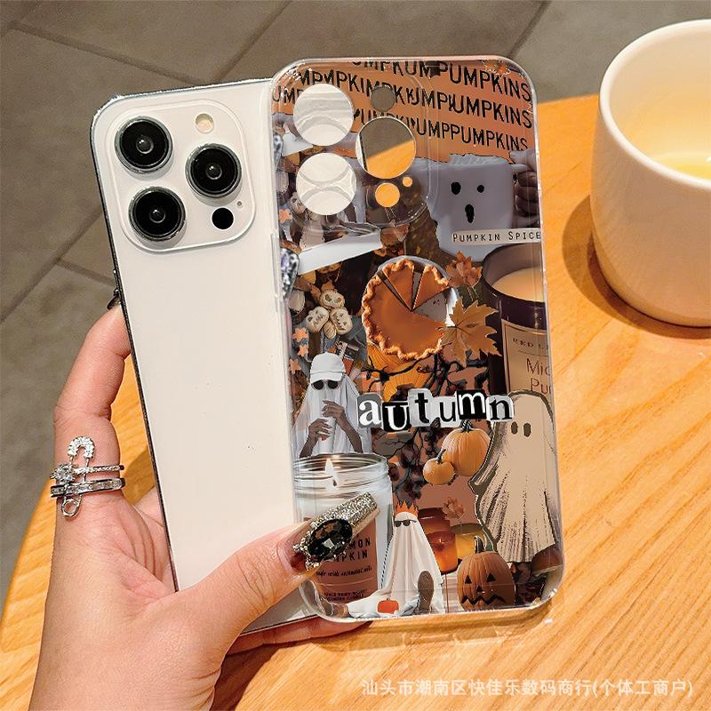 Pumpkin Bat for Apple 15Promax phone case iPhone14/13/12/11 Pro niche xs tide 16