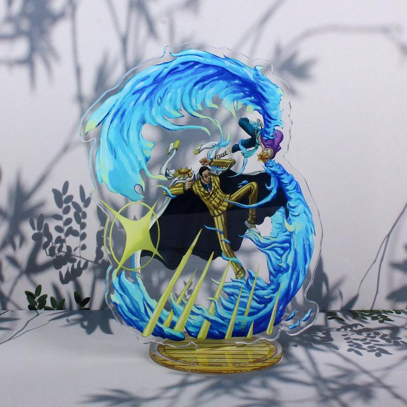Anime One Piece Luffy Charlotte Linlin Edward Newgate Donquixote Doflamingo Kuzan Jinbe Acrylic Stand Figures Toys Decoration