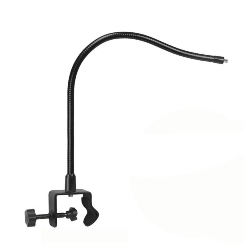 Adjustable Metal Clamp Mount With Flexible Hose 1/4 Screw Interfaces for Action Cameras Smartphones Tablets