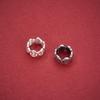 Chinese Style S925 Sterling Silver Large Hole Coin Spacer Wheel Beads for DIY Jewelry Making - Bracelet and Necklace Accessories.