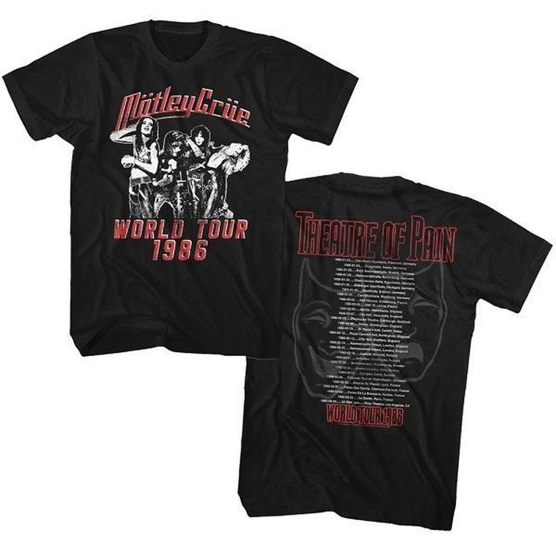 Motley Crue Theatre of Pain 1986 World Tour T-Shirt XL