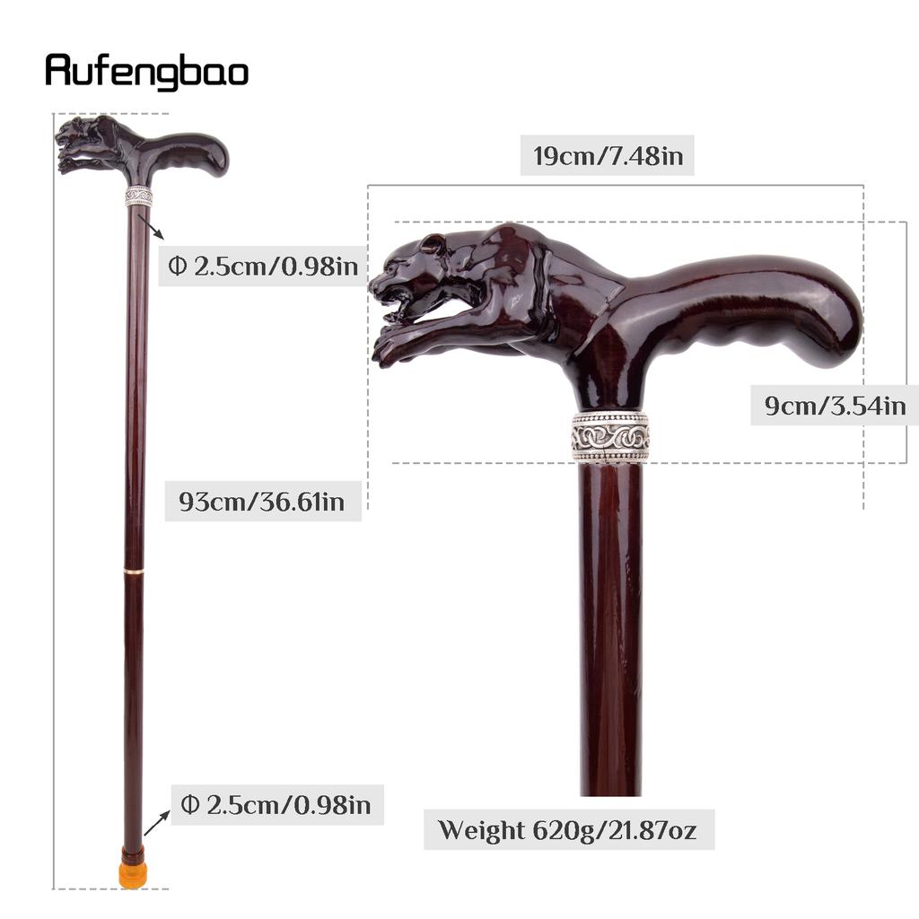 Maro Jump Leopard Băț de modă din lemn Decorativ Vampir Cospaly Party Lemn Baston de plimbare Halloween Mase Baghetă Crosier 93cm