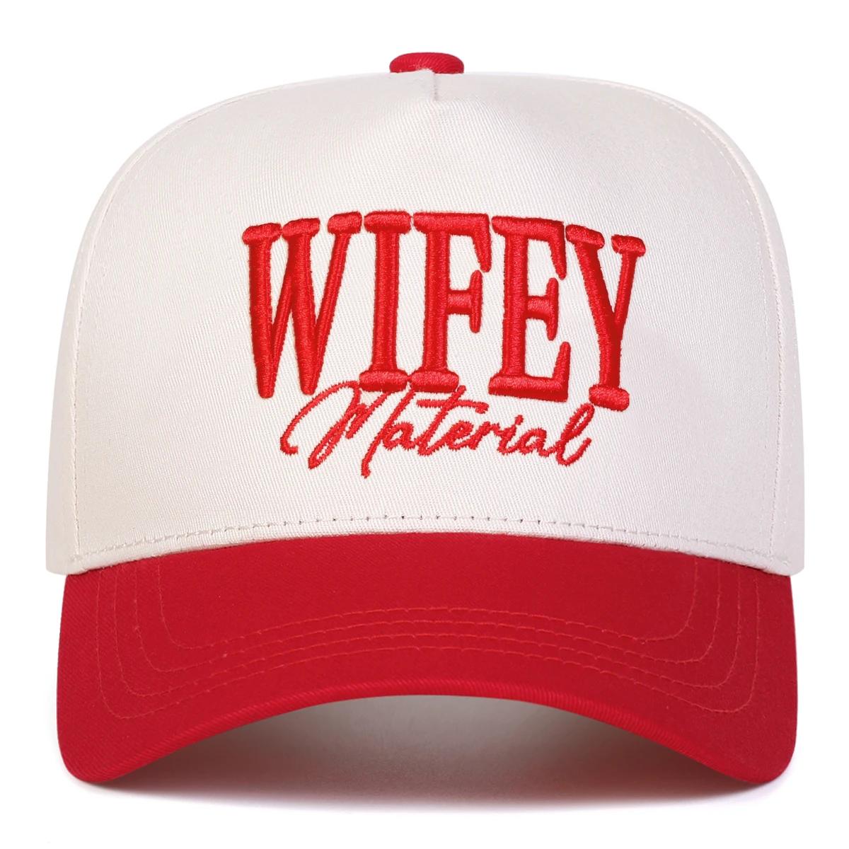 

Unisex WIFEY MATERIAL Letter Embroidery Baseball Caps Spring and Autumn Outdoor Adjustable Casual Hats Sunscreen Hat Sports Cap красный
