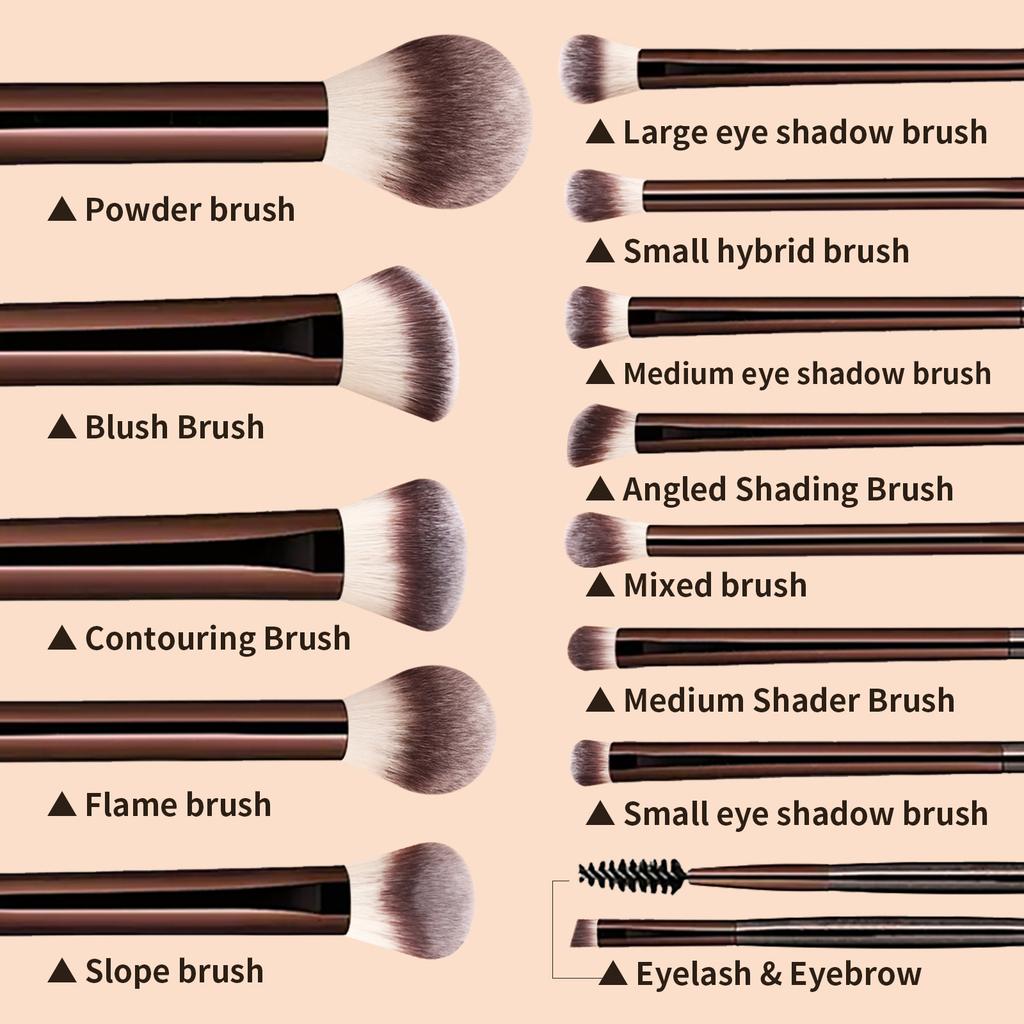 13pcs Makeup Brushes with Storage Bag Soft Fluffy Cosmetic Foundation Powder Eyeshadow Kabuki Blending Beauty Tool Makeup