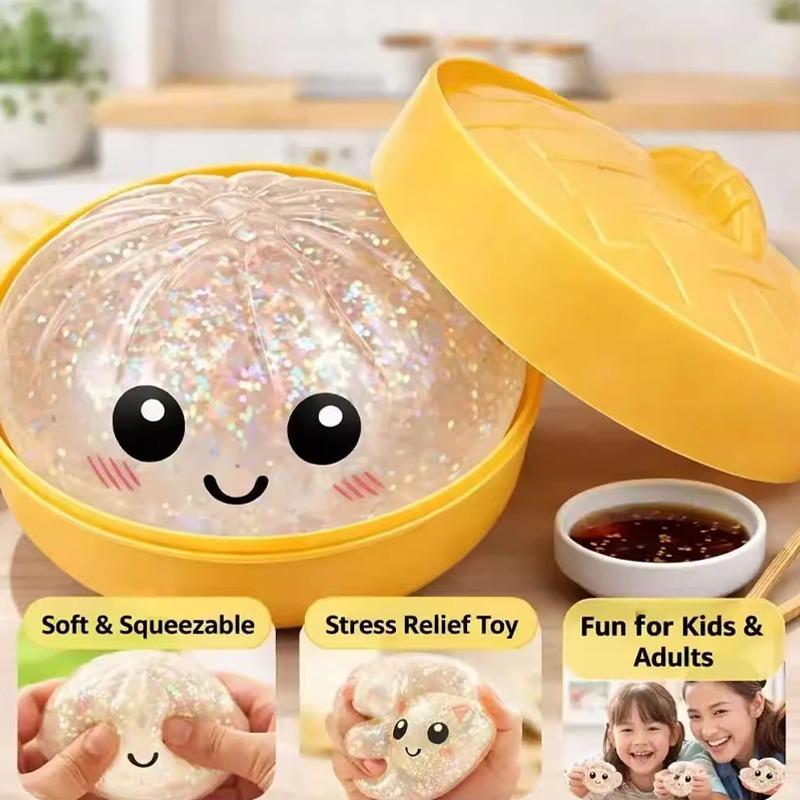 Simulation Flash Dumpling Pressure Ball Slow Rebound Soft Pinch Decompression Office Home Decorat Children Adults Birthday Gifts