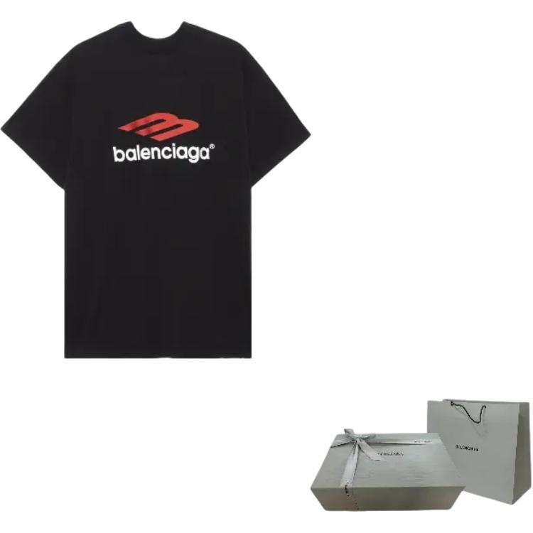 Balenciaga SS24 T Shirt Loose Fit Unisex Black 791615TQVQ61021