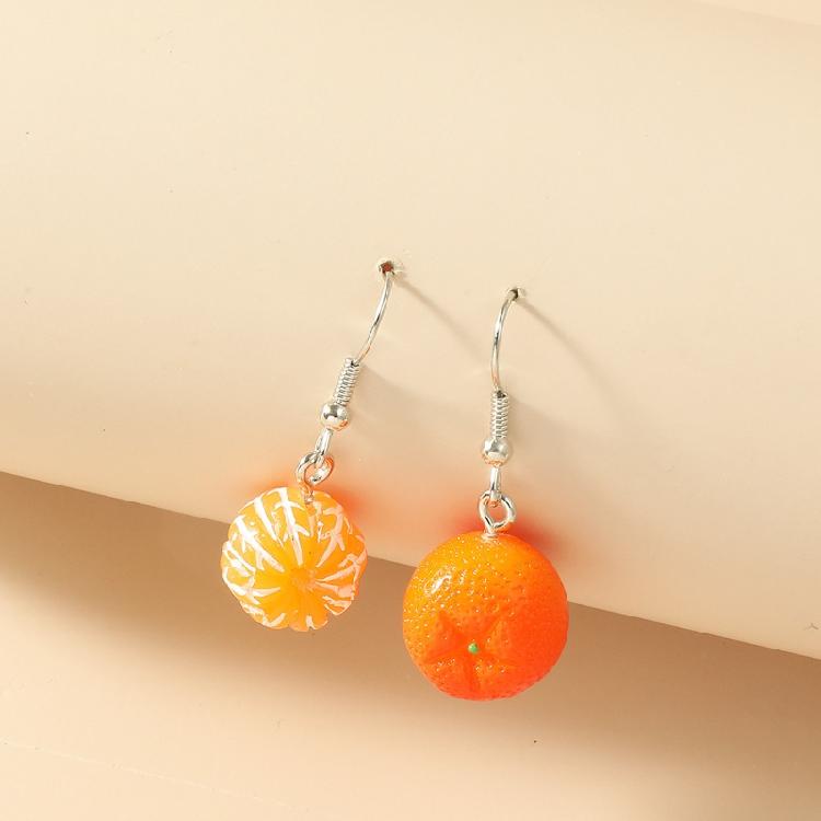 Popular Personality for Creative Colorful Orange Earrings Women's All-match Earr