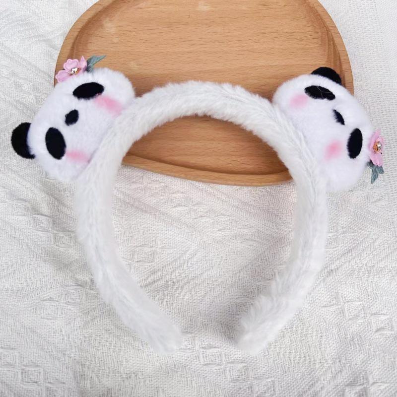 Cute Cartoon Panda Hua Hua Plush Headband & Hair Clip