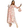 GoSriKi Women's Rayon Floral Printed Straight Kurta with Pants & Dupatta (JAKHANI-Multi_3XL-GS_White_XXX-Large)