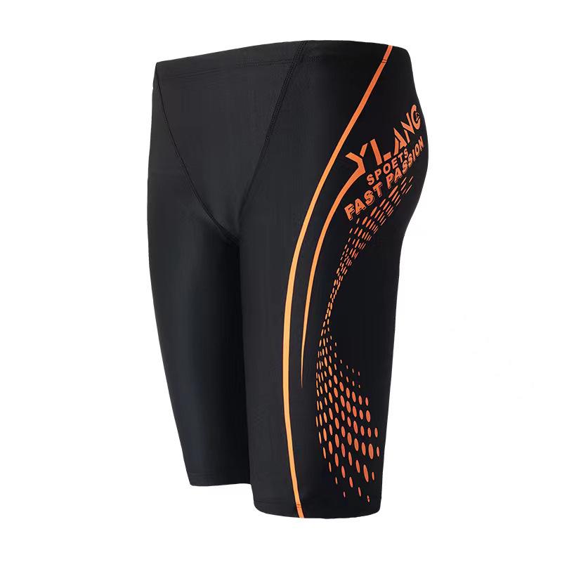 

Мужские плавки большого размера с квадратными штанинами, быстросохнущие, с шапочкой для плавания - Профессиональная спортивная одежда для тренировок L (90-100 kg) оранжевый