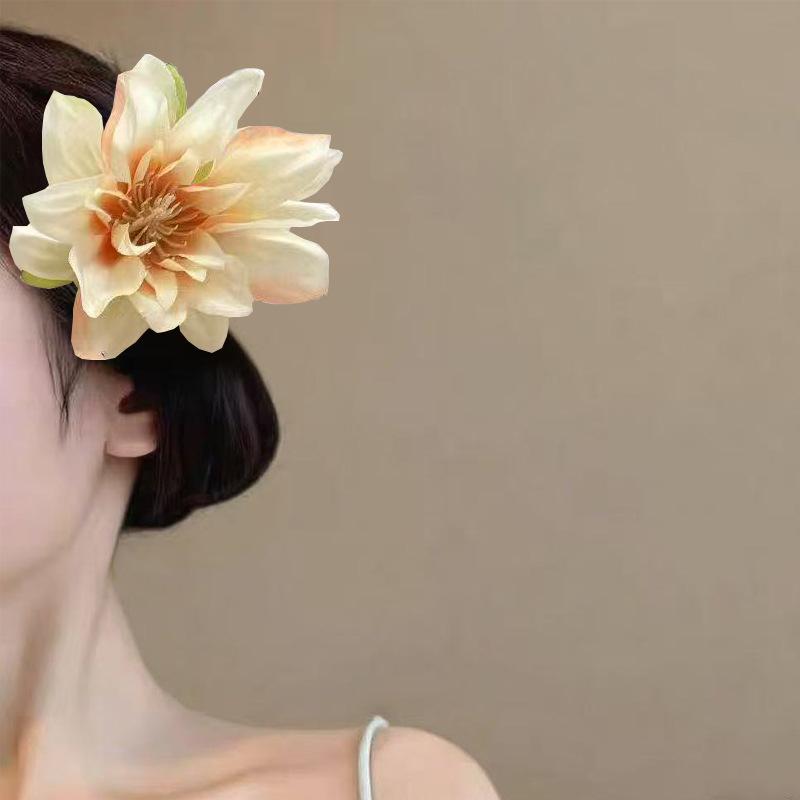 Retro Super Fairy Purple Simulated Flower Hair Clip Pure Desire Gentle Temperament White Side Niche New Chinese Style