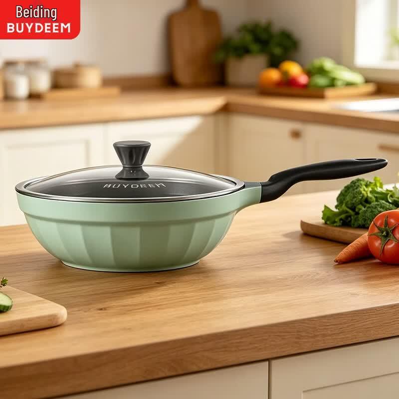 Buydeem Light Smoke Oil-Gathering Non-stick Frying Pan
