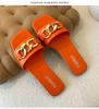 2024 New Summer Women's Slippers Rome Fashion Solid Color Designer Flat Sandals Soft Sole Shoes for Women Breathable Beach