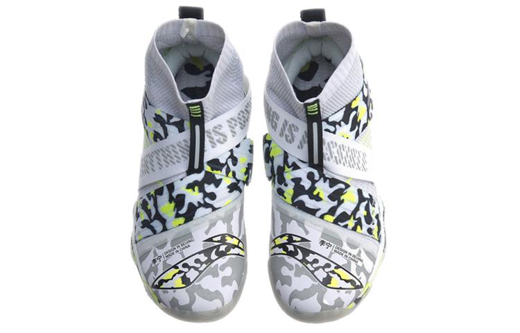 Li Ning Ranger 4 Fabric Slip Resistant Support Slip Resistant Support High top Badminton Shoes Women's White AYAP008-4