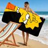 Lisa Simpson Print Beach Towel, Large Soft Quick Dry Towel for Beach Camping Swimming