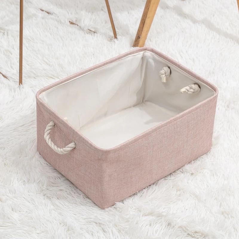Folding Storage Baskets Kids Toys Organizer with Handle Clothes Sundries Storage Box Bucket Cabinet Storage Bag Laundry Basket