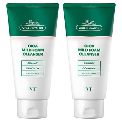 CICA Mild Foam Cleanser Soothing & Hydrating Facial Cleanser 300ml X2