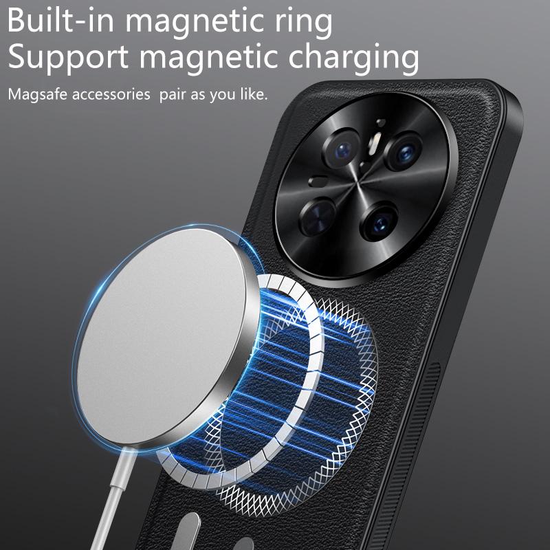 Pro Huawei Mate 70 & Mate 70 Pro Pouzdro Magnetické Elegantní Kožené Odolné proti opotřebení Objektiv Plně Kryté Protiskluzový Úchop Kryt Okraje Skořepina
