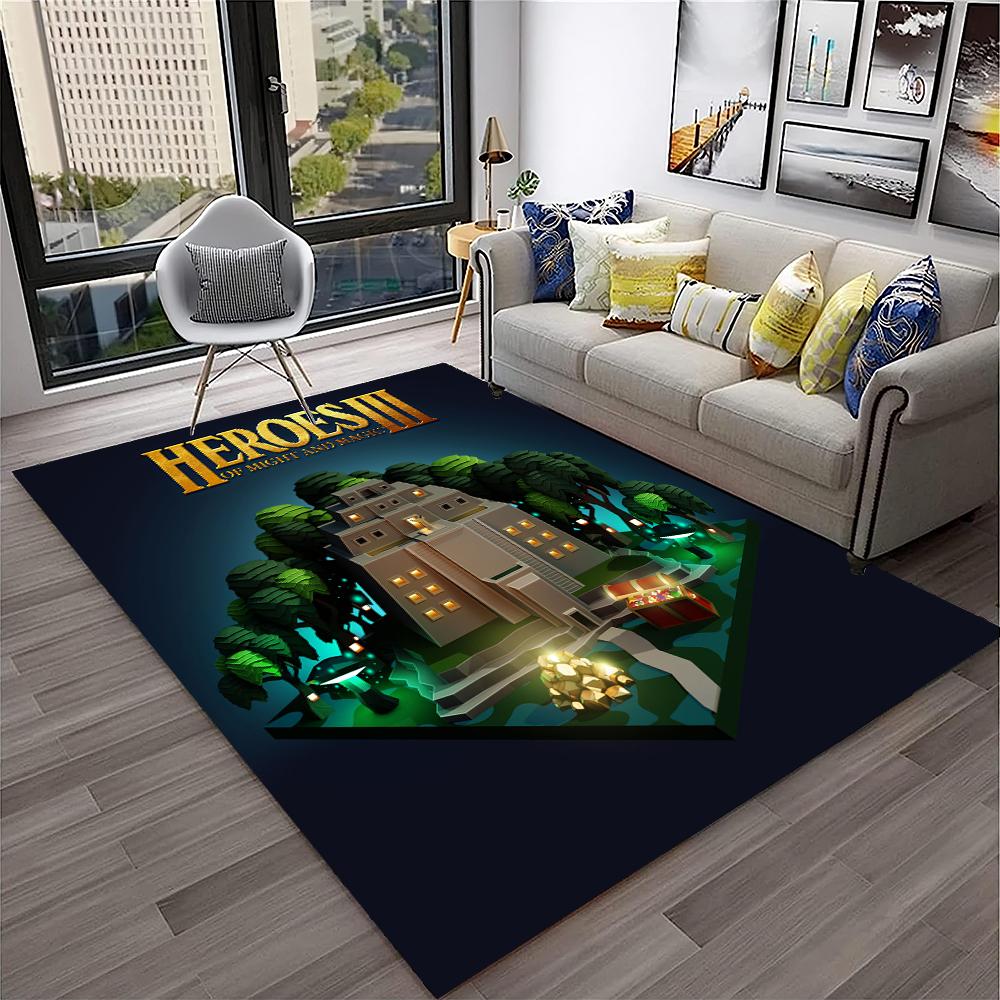 Retro Game Heroes of Might and Magic Carpet Rug for Home Living Room Bedroom Sofa Doormat Decor,kids Area Rug Non-slip Floor Mat