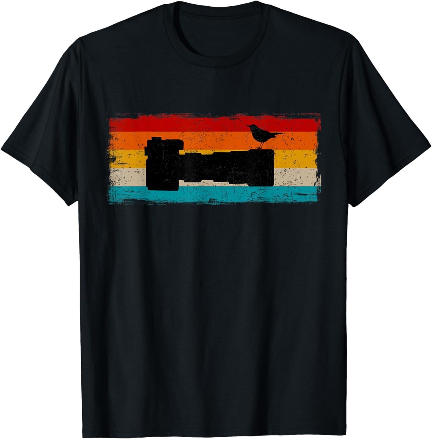 Vintage Bird Photographer Nature Photography Bird Lover Gift Unisex T-Shirt Mens Womens Tees Top L