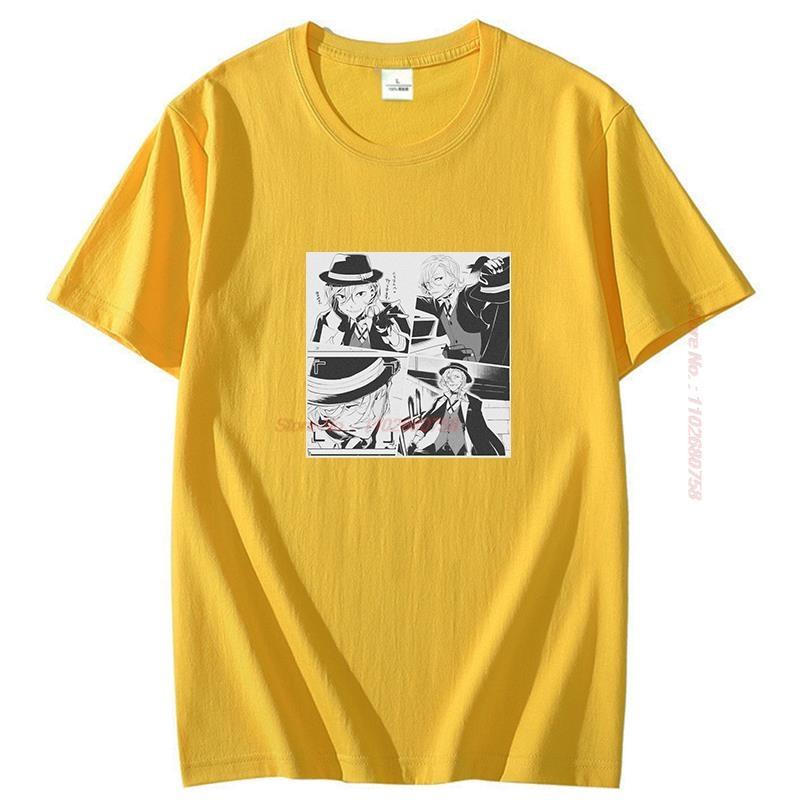 Panels Chuuya Nakahara T Shirt For Unisex Summer Fashion Cotton Tshirt Bungou Stray Dogs Unisexga Tees Harajuku Graphic T Shirts
