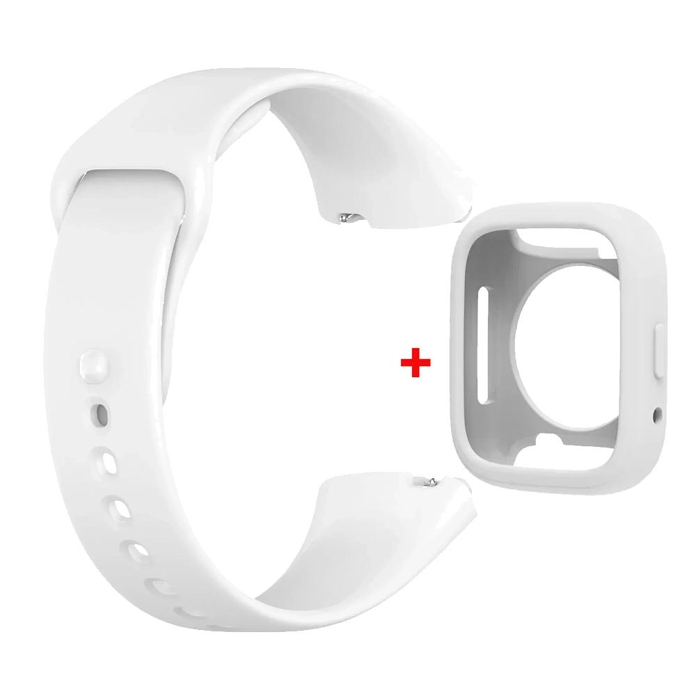 Silicone Strap For Redmi Watch 3 Active/Lite Bracelet Watchband + Protective Case Shell