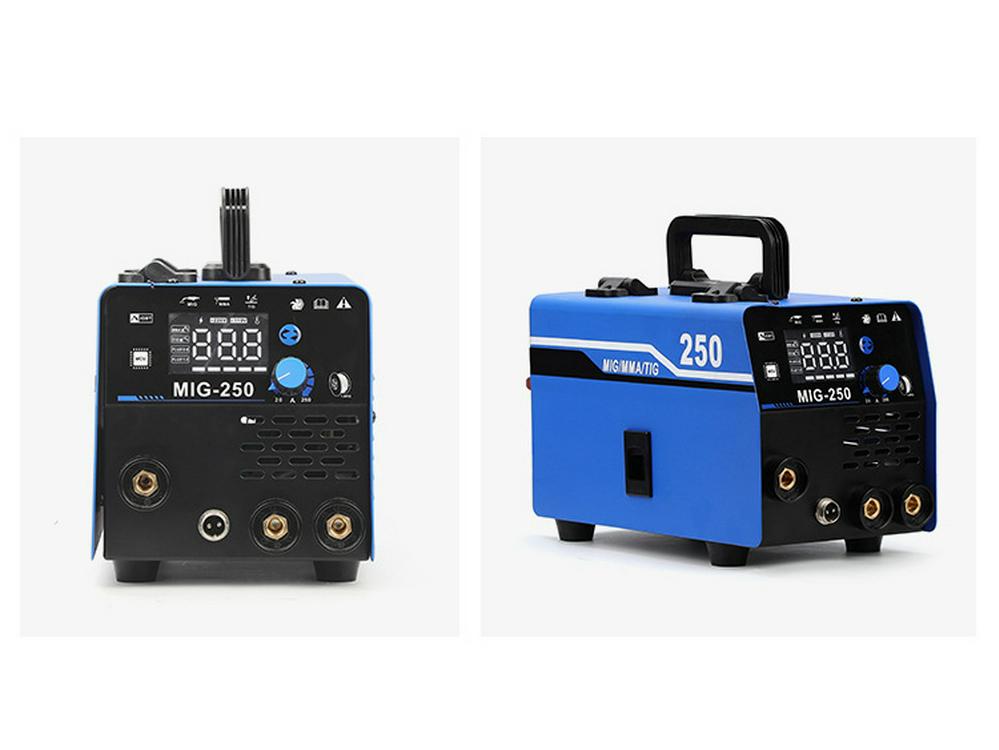 Naisunjia Bärbar Dubbel Skärmad MMA/NBC/MIG-250 Gaslös Svetsmaskin