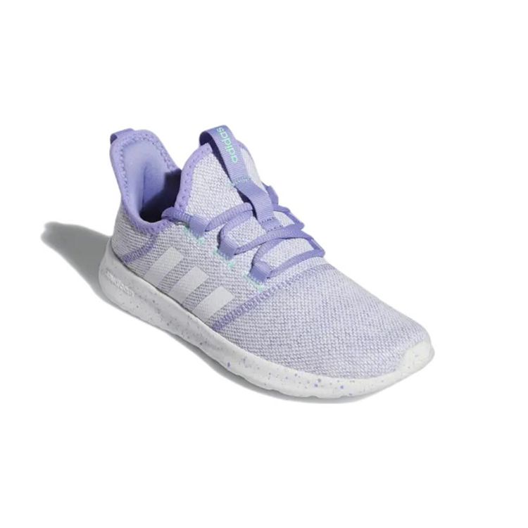 Adidas Cloudfoam Pure Slip-On J Light Purple Speckled Kids Sneakers Cloud-White Pulse-Mint GY6593