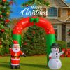 7.87FT Yard Party Decoration Inflatable Arch Santa Claus Snowman Toy LED Lit Xmas Home Ornament Supplies Christmas Holiday Gift