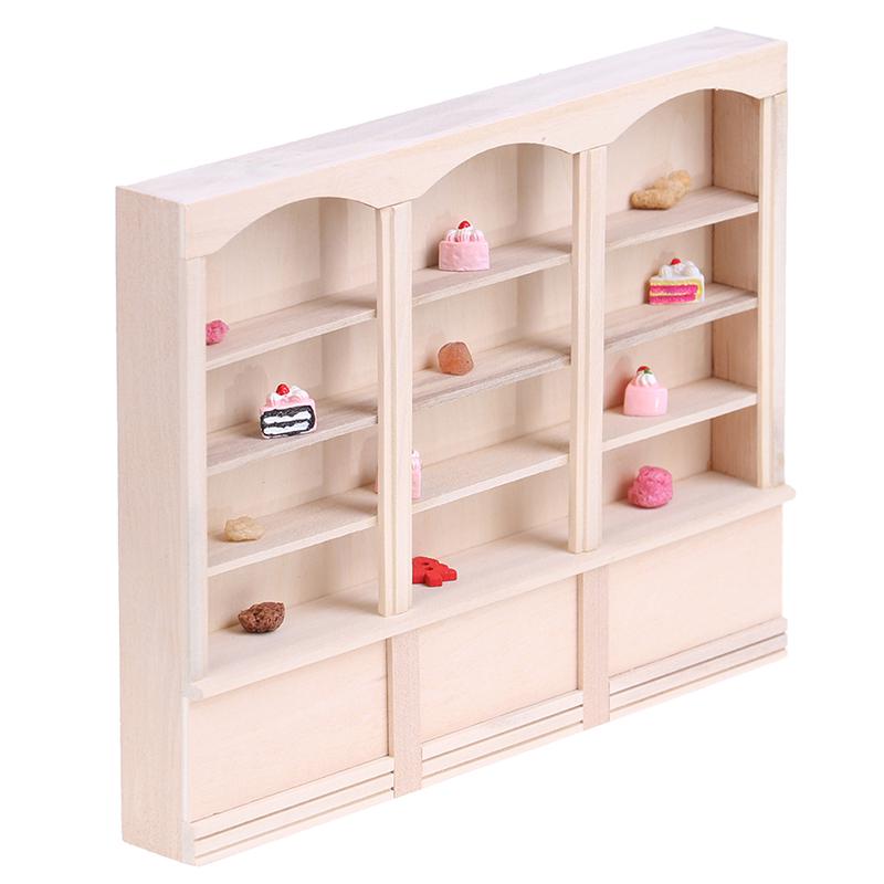 Mini Doll House Bedroom Scene Decoration Simple Bookcase Bookshelf Display Cabinet Decoration
