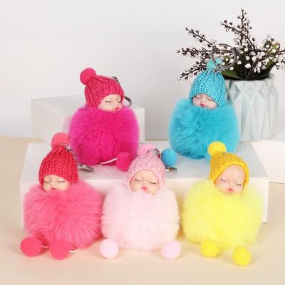 Chaveiro de pelúcia fofo - Pingente peludo para bolsas e carros