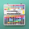 Portable Solid Watercolor Paint Set: 50, 72, 90, 100, 128 Colors for Art Students