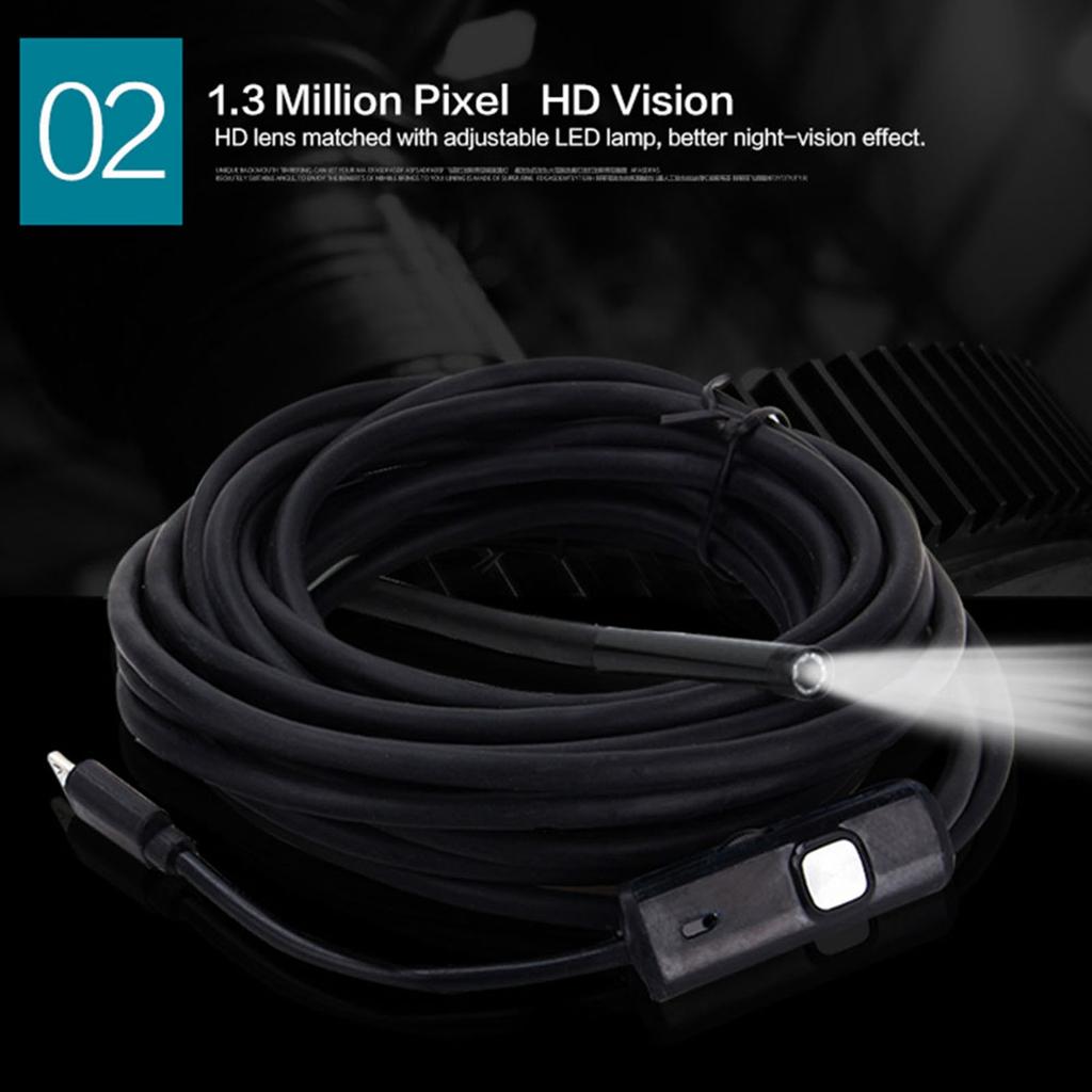 7mm Focus Camera Lens 1.5M Waterproof 6 LED Android Endoscope Mini USB Cable Endoscope