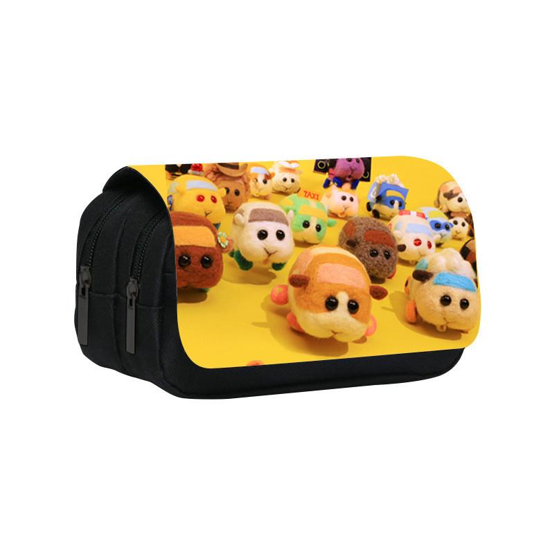 Tianzhou Mouse Car Pui Pui Pencil Case For Students With Double Layer Storage Pu Fabric